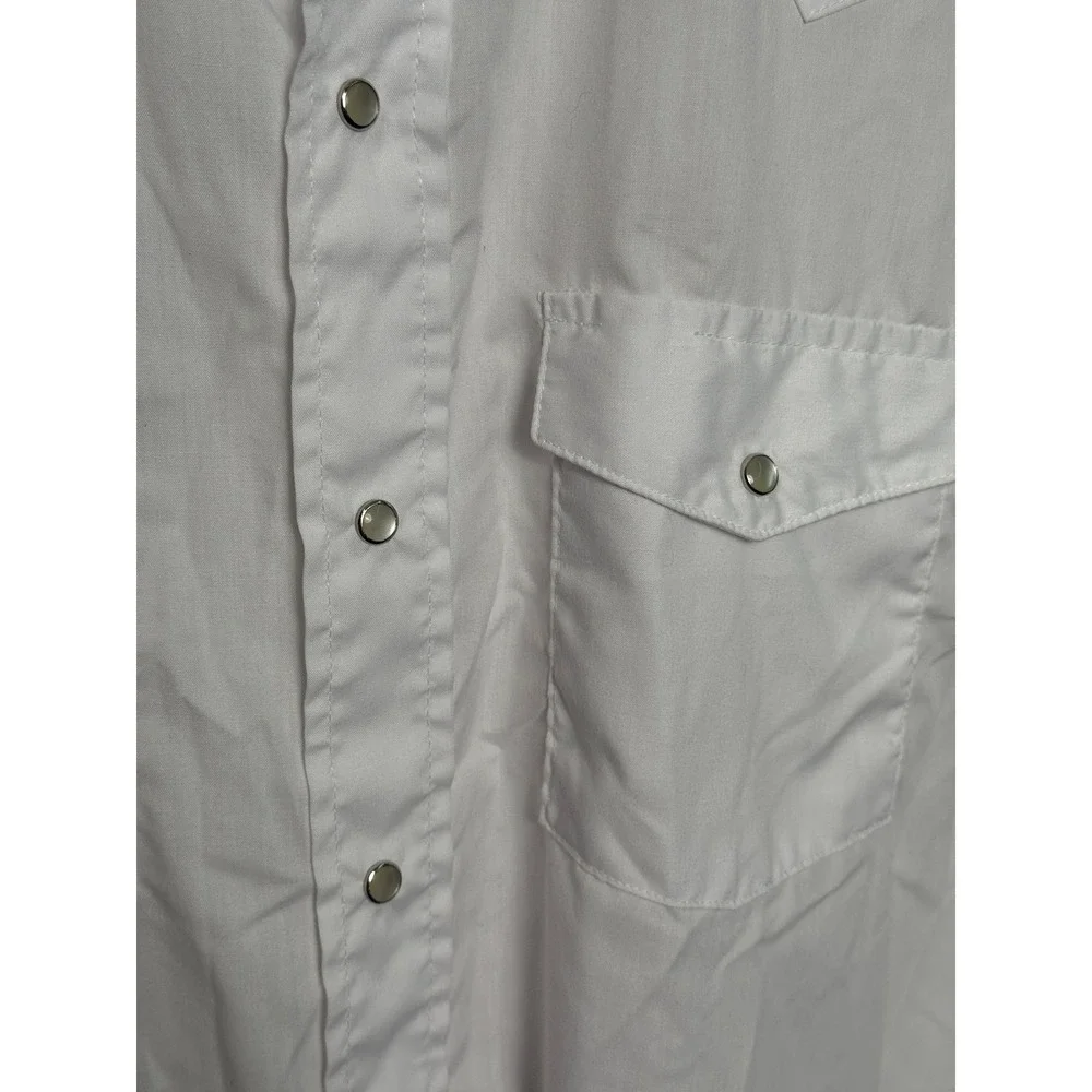 Rockmount Ranch Wear Mens White Short Sleeve Western Pearl Snap Shirt 17.5 XL